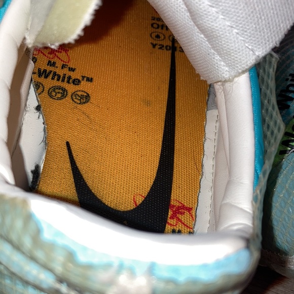 2018 Off White x Nike Zoom RARE Sneakers Neon Bright Lightweight size 8.5 Men’s - Picture 9 of 10